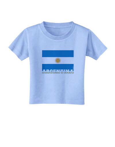 Argentina Flag Toddler T-Shirt-Toddler T-Shirt-TooLoud-Aquatic-Blue-2T-Davson Sales