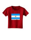 Argentina Flag Toddler T-Shirt Dark-Toddler T-Shirt-TooLoud-Red-2T-Davson Sales