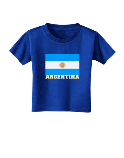 Argentina Flag Toddler T-Shirt Dark-Toddler T-Shirt-TooLoud-Royal-Blue-2T-Davson Sales