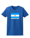 Argentina Flag Womens Dark T-Shirt-TooLoud-Royal-Blue-X-Small-Davson Sales