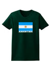 Argentina Flag Womens Dark T-Shirt-TooLoud-Forest-Green-Small-Davson Sales