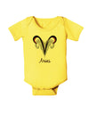 Aries Symbol Baby Romper Bodysuit-Baby Romper-TooLoud-Yellow-06-Months-Davson Sales