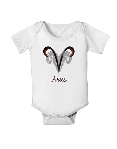 Aries Symbol Baby Romper Bodysuit-Baby Romper-TooLoud-White-06-Months-Davson Sales