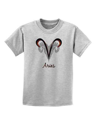 Aries Symbol Childrens T-Shirt-Childrens T-Shirt-TooLoud-AshGray-X-Small-Davson Sales