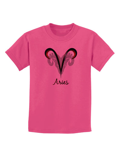 Aries Symbol Childrens T-Shirt-Childrens T-Shirt-TooLoud-Sangria-X-Small-Davson Sales