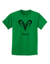 Aries Symbol Childrens T-Shirt-Childrens T-Shirt-TooLoud-Kelly-Green-X-Small-Davson Sales