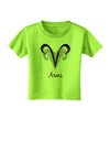 Aries Symbol Toddler T-Shirt-Toddler T-Shirt-TooLoud-Lime-Green-2T-Davson Sales