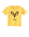 Aries Symbol Toddler T-Shirt-Toddler T-Shirt-TooLoud-Yellow-2T-Davson Sales