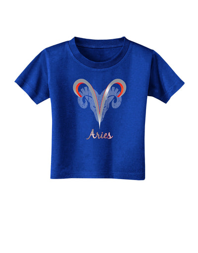 Aries Symbol Toddler T-Shirt Dark-Toddler T-Shirt-TooLoud-Royal-Blue-2T-Davson Sales