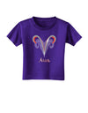 Aries Symbol Toddler T-Shirt Dark-Toddler T-Shirt-TooLoud-Purple-2T-Davson Sales