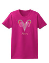 Aries Symbol Womens Dark T-Shirt-TooLoud-Hot-Pink-Small-Davson Sales