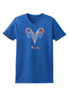 Aries Symbol Womens Dark T-Shirt-TooLoud-Royal-Blue-X-Small-Davson Sales