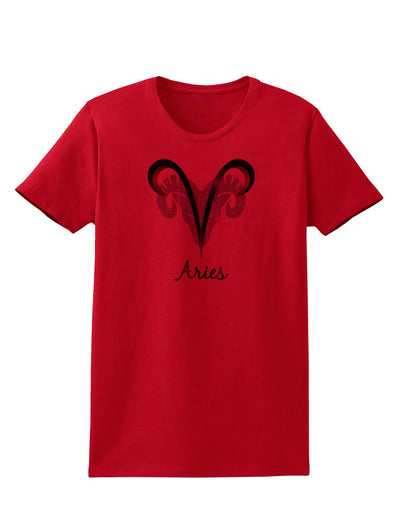 Aries Symbol Womens T-Shirt-Womens T-Shirt-TooLoud-Red-X-Small-Davson Sales