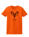 Aries Symbol Womens T-Shirt-Womens T-Shirt-TooLoud-Orange-X-Small-Davson Sales