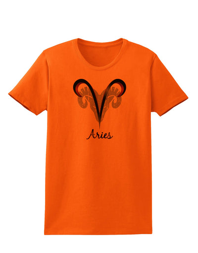 Aries Symbol Womens T-Shirt-Womens T-Shirt-TooLoud-Orange-X-Small-Davson Sales