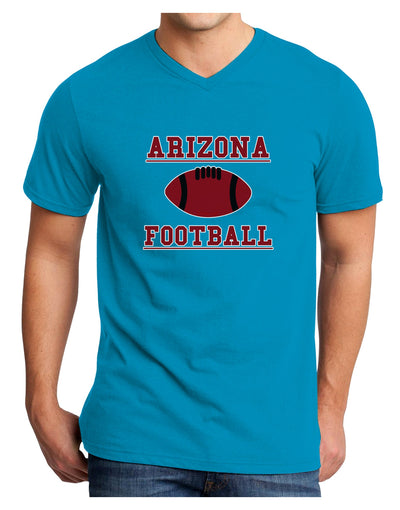 Arizona Football Adult Dark V-Neck T-Shirt by TooLoud-TooLoud-Turquoise-Small-Davson Sales