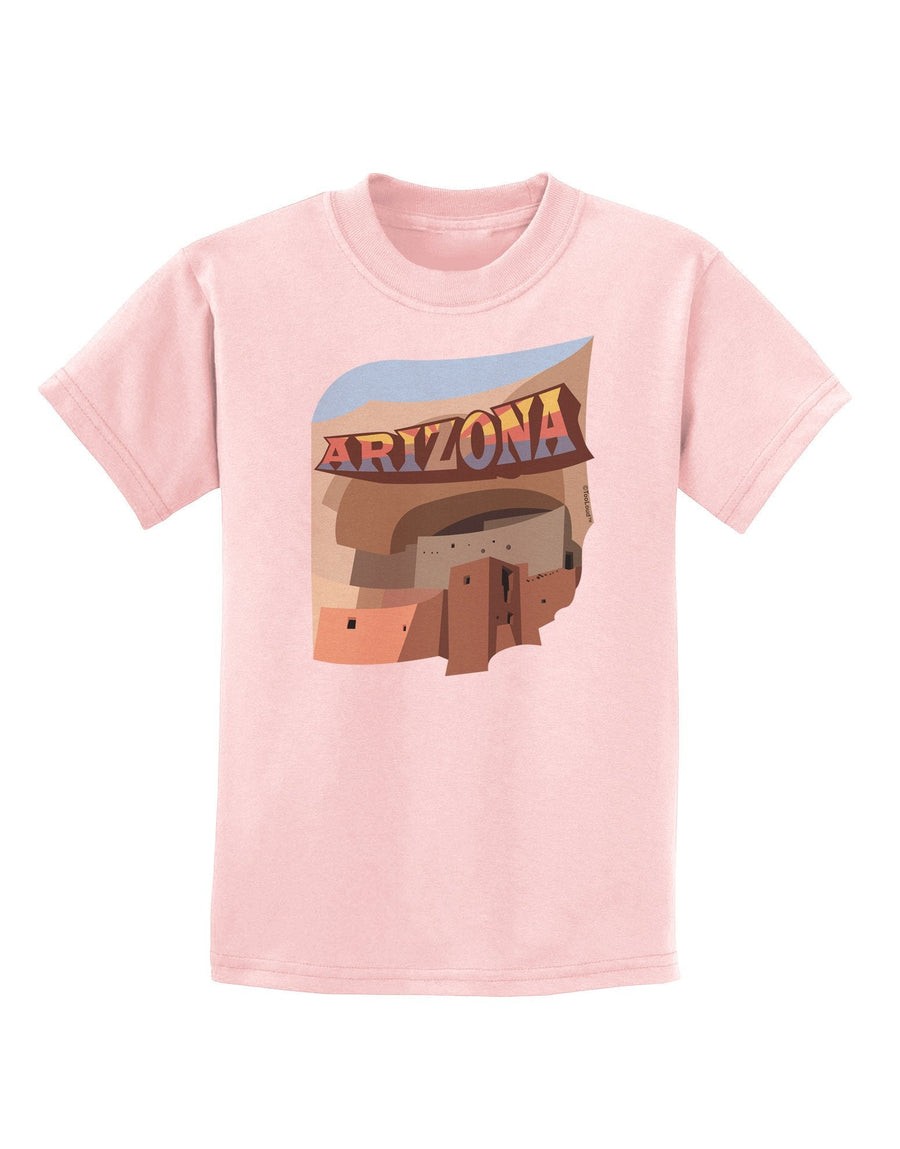 Arizona Montezuma Castle Childrens T-Shirt-Childrens T-Shirt-TooLoud-PalePink-X-Large-Davson Sales