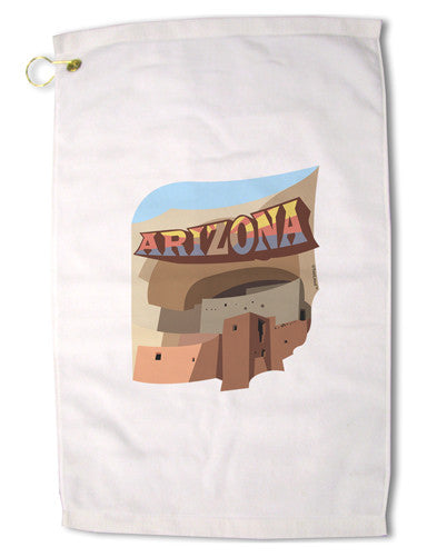 Arizona Montezuma Castle Premium Cotton Golf Towel - 16 x 25 inch-Golf Towel-TooLoud-16x25"-Davson Sales