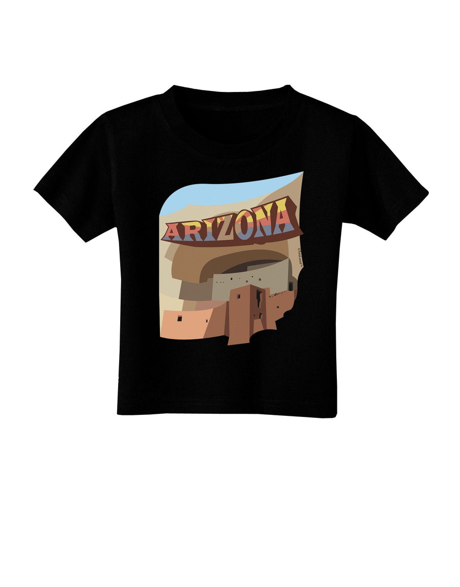 Arizona Montezuma Castle Toddler T-Shirt Dark-Toddler T-Shirt-TooLoud-Black-4T-Davson Sales