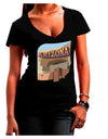 Arizona Montezuma Castle Womens V-Neck Dark T-Shirt-Womens V-Neck T-Shirts-TooLoud-Black-Juniors Fitted XX-Large-Davson Sales