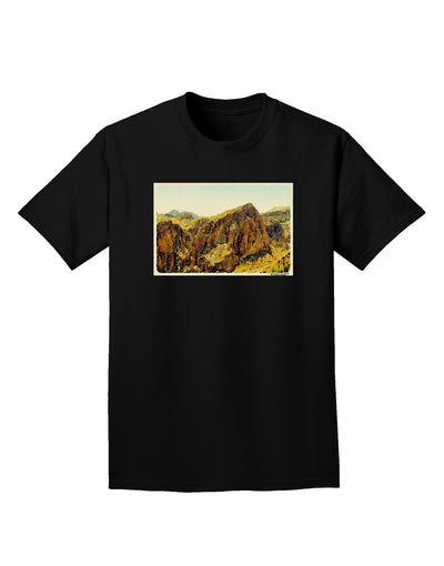 Arizona Mountains Watercolor Adult Dark T-Shirt-Mens T-Shirt-TooLoud-Black-Small-Davson Sales