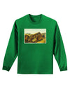 Arizona Mountains Watercolor Adult Long Sleeve Dark T-Shirt-TooLoud-Kelly-Green-Small-Davson Sales