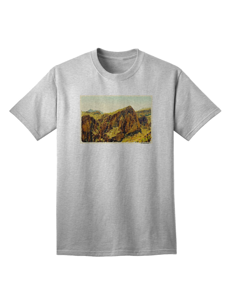 Arizona Mountains Watercolor Adult T-Shirt-Mens T-Shirt-TooLoud-White-Small-Davson Sales