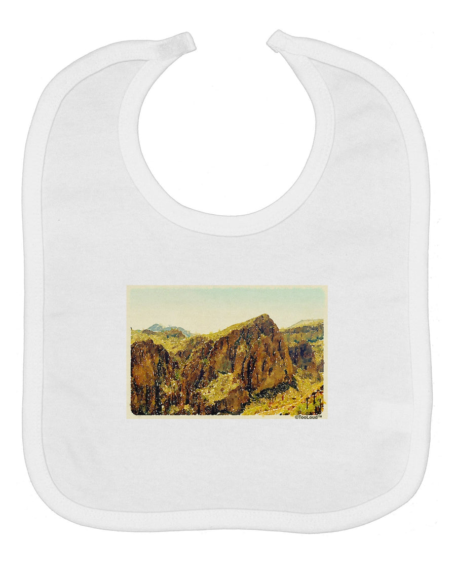 Arizona Mountains Watercolor Baby Bib