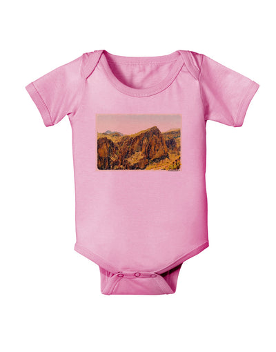 Arizona Mountains Watercolor Baby Romper Bodysuit-Baby Romper-TooLoud-Pink-06-Months-Davson Sales