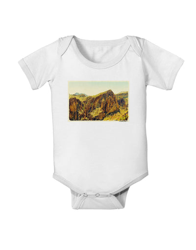 Arizona Mountains Watercolor Baby Romper Bodysuit-Baby Romper-TooLoud-White-06-Months-Davson Sales