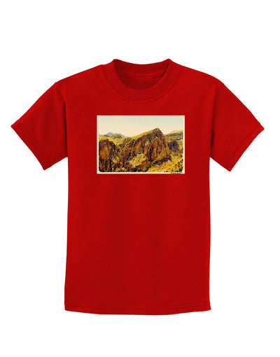 Arizona Mountains Watercolor Childrens Dark T-Shirt-Childrens T-Shirt-TooLoud-Red-X-Small-Davson Sales