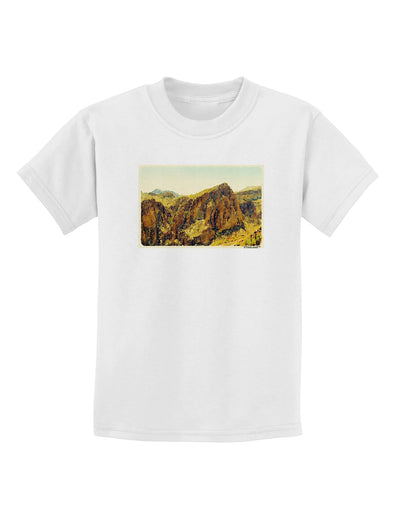 Arizona Mountains Watercolor Childrens T-Shirt-Childrens T-Shirt-TooLoud-White-X-Small-Davson Sales