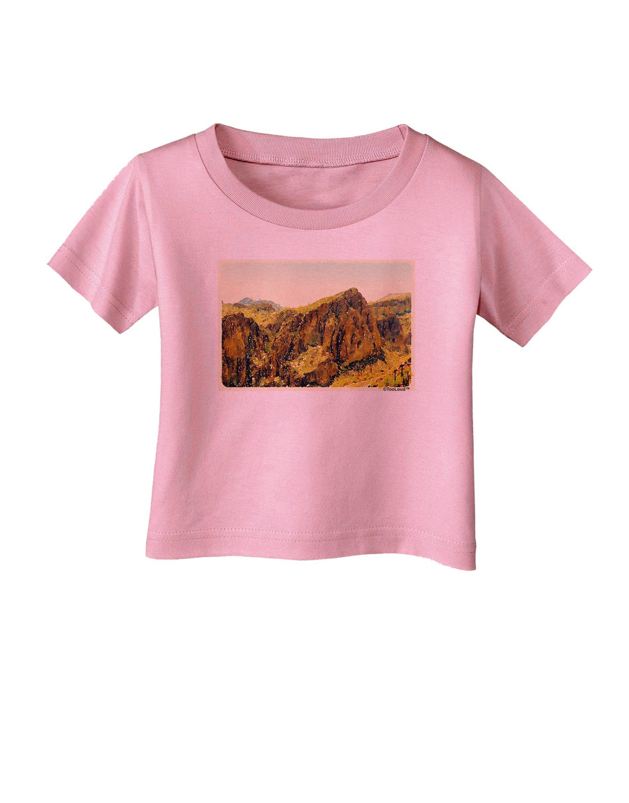 Arizona Mountains Watercolor Infant T-Shirt-Infant T-Shirt-TooLoud-White-06-Months-Davson Sales