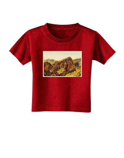 Arizona Mountains Watercolor Toddler T-Shirt Dark-Toddler T-Shirt-TooLoud-Red-2T-Davson Sales