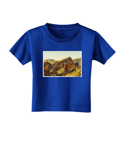 Arizona Mountains Watercolor Toddler T-Shirt Dark-Toddler T-Shirt-TooLoud-Royal-Blue-2T-Davson Sales