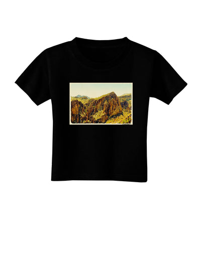 Arizona Mountains Watercolor Toddler T-Shirt Dark-Toddler T-Shirt-TooLoud-Black-2T-Davson Sales