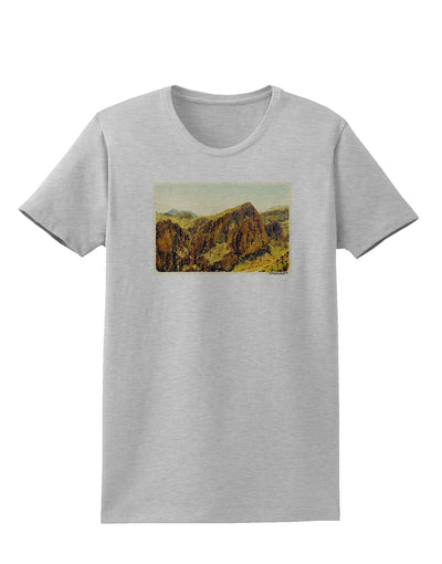 Arizona Mountains Watercolor Womens T-Shirt-Womens T-Shirt-TooLoud-AshGray-X-Small-Davson Sales