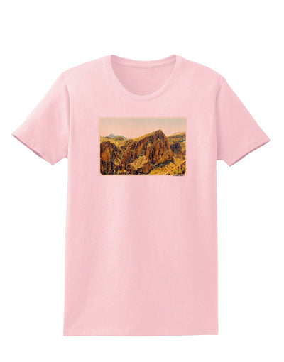 Arizona Mountains Watercolor Womens T-Shirt-Womens T-Shirt-TooLoud-PalePink-X-Small-Davson Sales