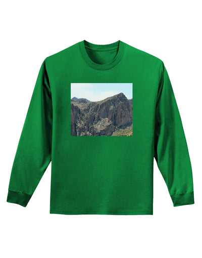 Arizona Saguaro Lake Mountains Adult Long Sleeve Dark T-Shirt-TooLoud-Kelly-Green-Small-Davson Sales