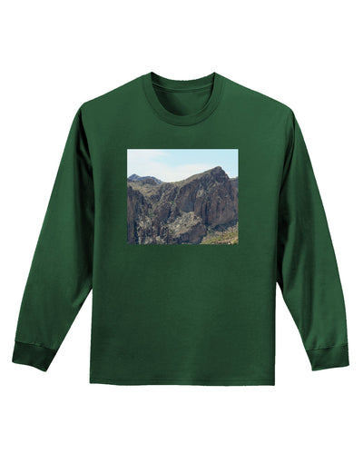 Arizona Saguaro Lake Mountains Adult Long Sleeve Dark T-Shirt-TooLoud-Dark-Green-Small-Davson Sales