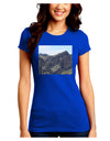 Arizona Saguaro Lake Mountains Juniors Crew Dark T-Shirt-T-Shirts Juniors Tops-TooLoud-Royal-Blue-Juniors Fitted Small-Davson Sales