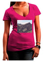 Arizona Saguaro Lake Mountains Juniors V-Neck Dark T-Shirt-Womens V-Neck T-Shirts-TooLoud-Hot-Pink-Juniors Fitted Small-Davson Sales