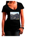 Arizona Saguaro Lake Mountains Juniors V-Neck Dark T-Shirt-Womens V-Neck T-Shirts-TooLoud-Black-Juniors Fitted Small-Davson Sales