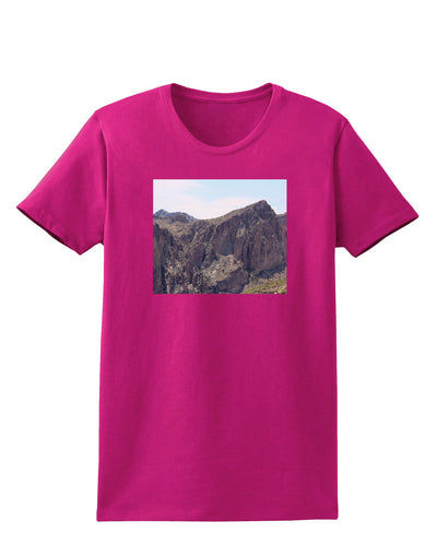 Arizona Saguaro Lake Mountains Womens Dark T-Shirt-TooLoud-Hot-Pink-Small-Davson Sales