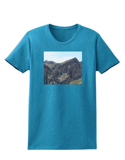 Arizona Saguaro Lake Mountains Womens Dark T-Shirt-TooLoud-Turquoise-X-Small-Davson Sales