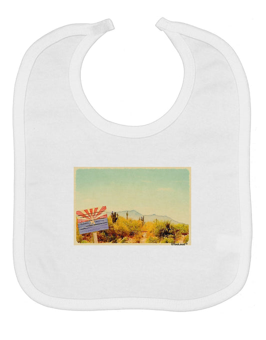 Arizona Scene Watercolor Baby Bib