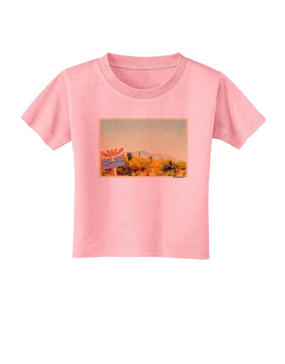 Arizona Scene Watercolor Toddler T-Shirt-Toddler T-Shirt-TooLoud-Candy-Pink-4T-Davson Sales