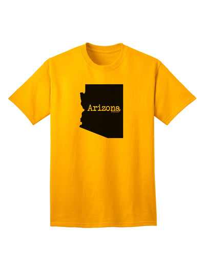 Arizona State Shape Adult T-Shirt by TooLoud - Show your love for Arizona with this stylish and high-quality adult t-shirt.-Mens T-shirts-TooLoud-Gold-Small-Davson Sales