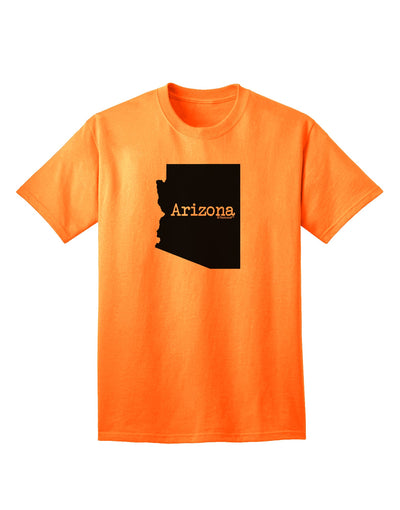 Arizona State Shape Adult T-Shirt by TooLoud - Show your love for Arizona with this stylish and high-quality adult t-shirt.-Mens T-shirts-TooLoud-Neon-Orange-Small-Davson Sales