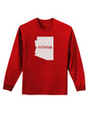 Arizona - United States Shape Adult Long Sleeve Dark T-Shirt by TooLoud-TooLoud-Red-Small-Davson Sales